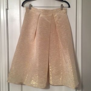 Cream and Gold knee length skirt